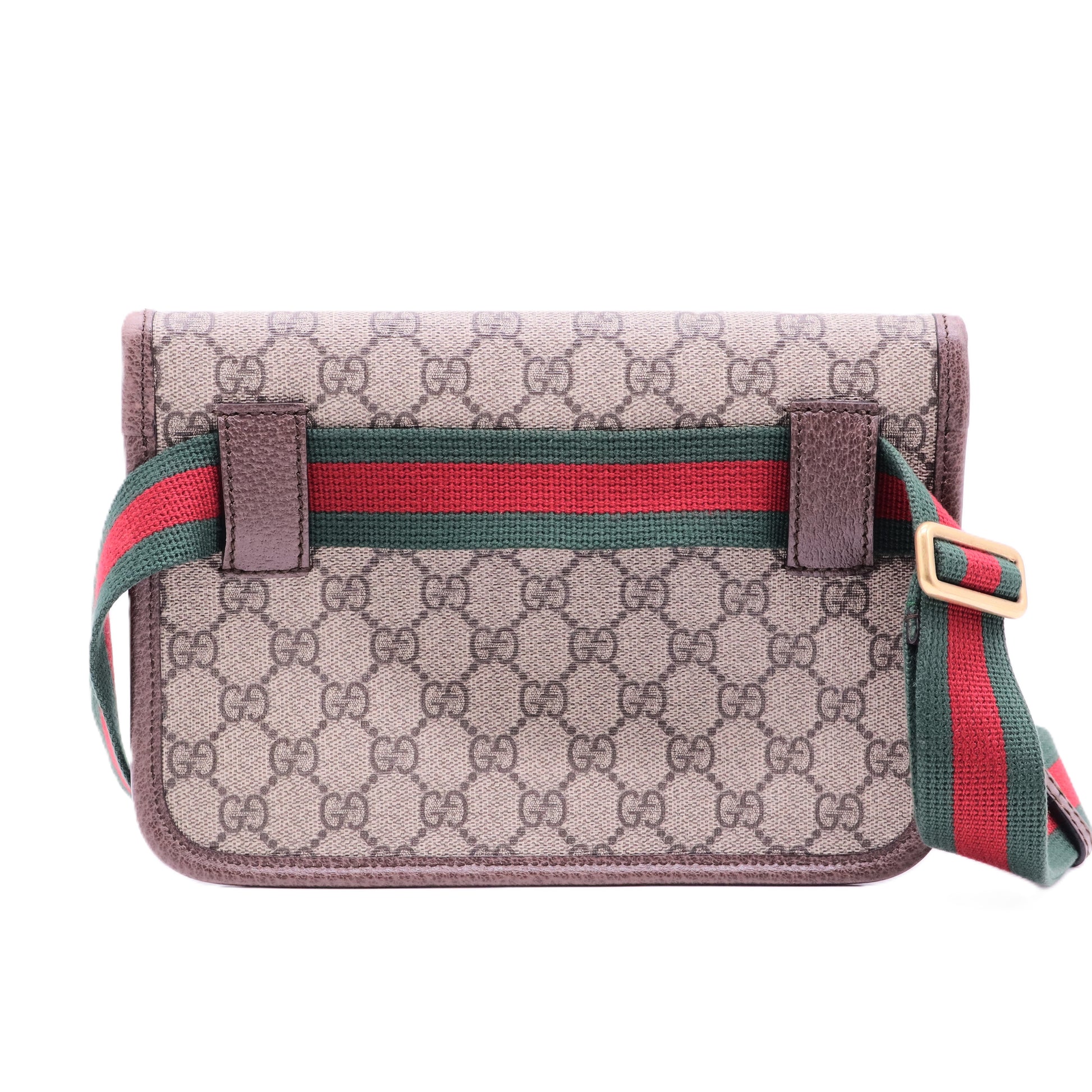 Brown GG Supreme Web Neo Vintage Belt Bag Beige