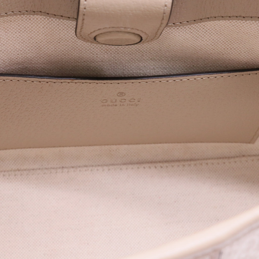 Ophidia Open Bucket Bag GG Coated Canvas with Leather Small Twins