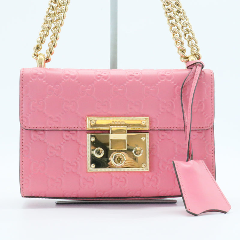 Padlock Shoulder Bag Guccissima Leather Small