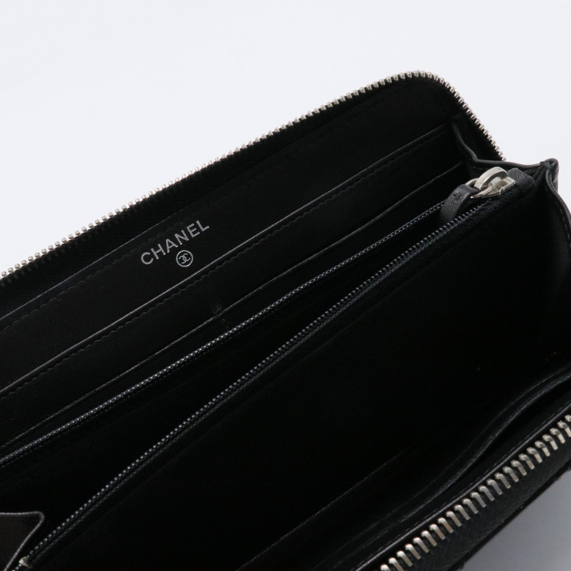 Zip Around Wallet Quilted Patent Long