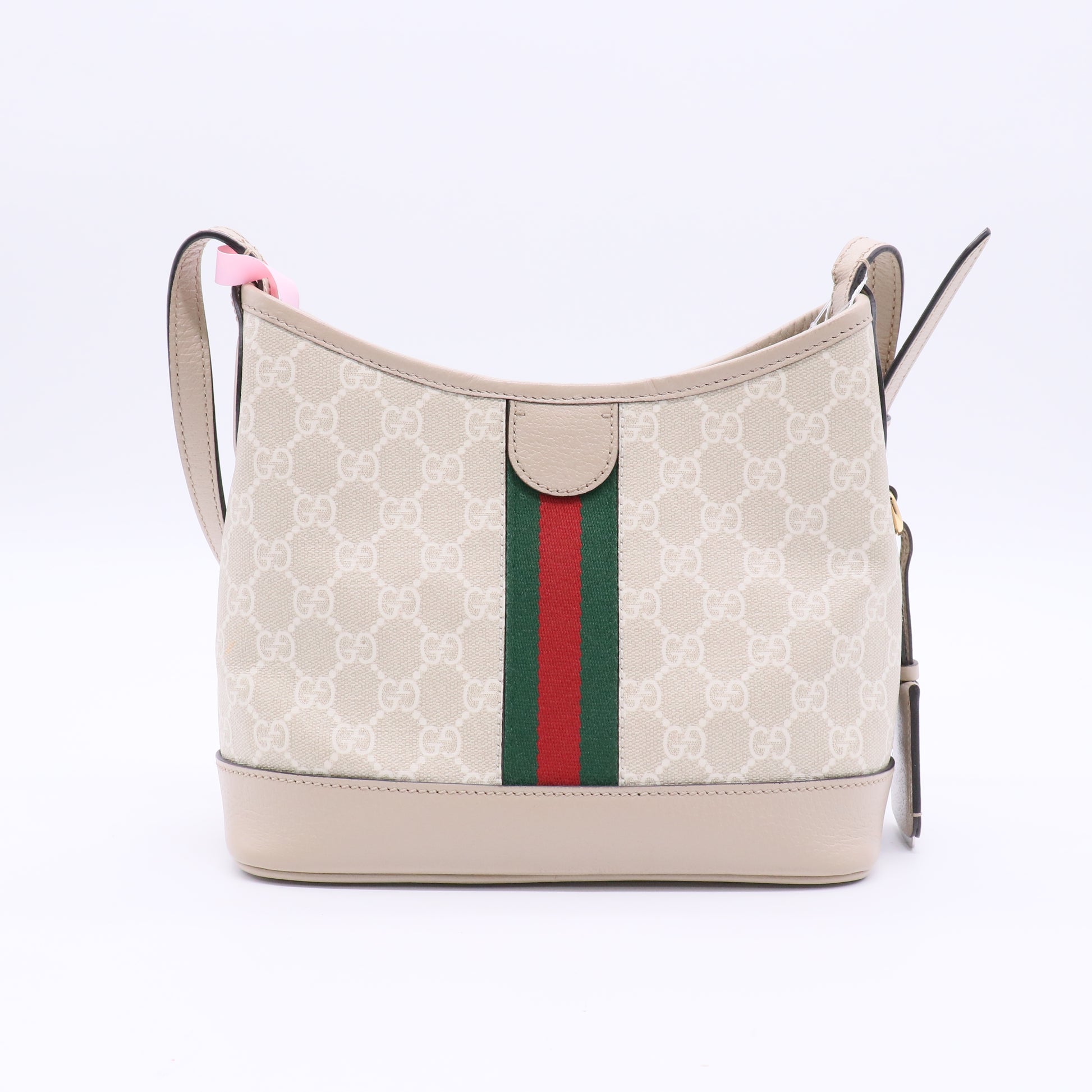 Ophidia Open Bucket Bag GG Coated Canvas with Leather Small Twins