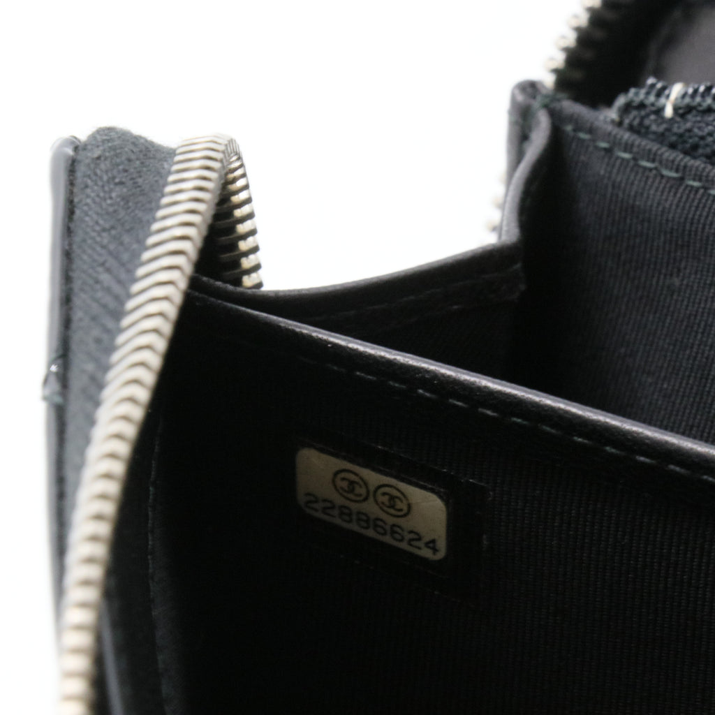 Zip Around Wallet Quilted Patent Long