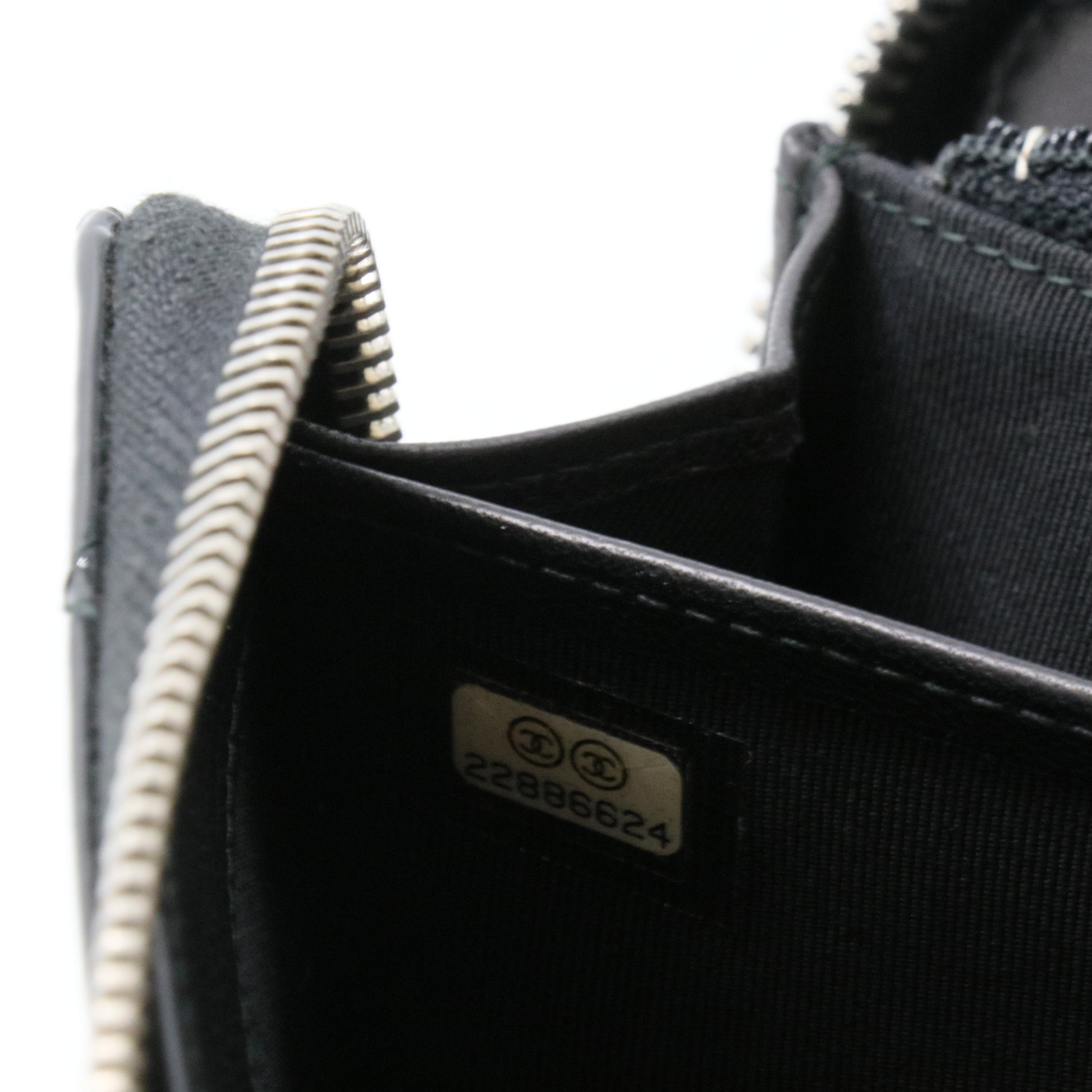 Zip Around Wallet Quilted Patent Long