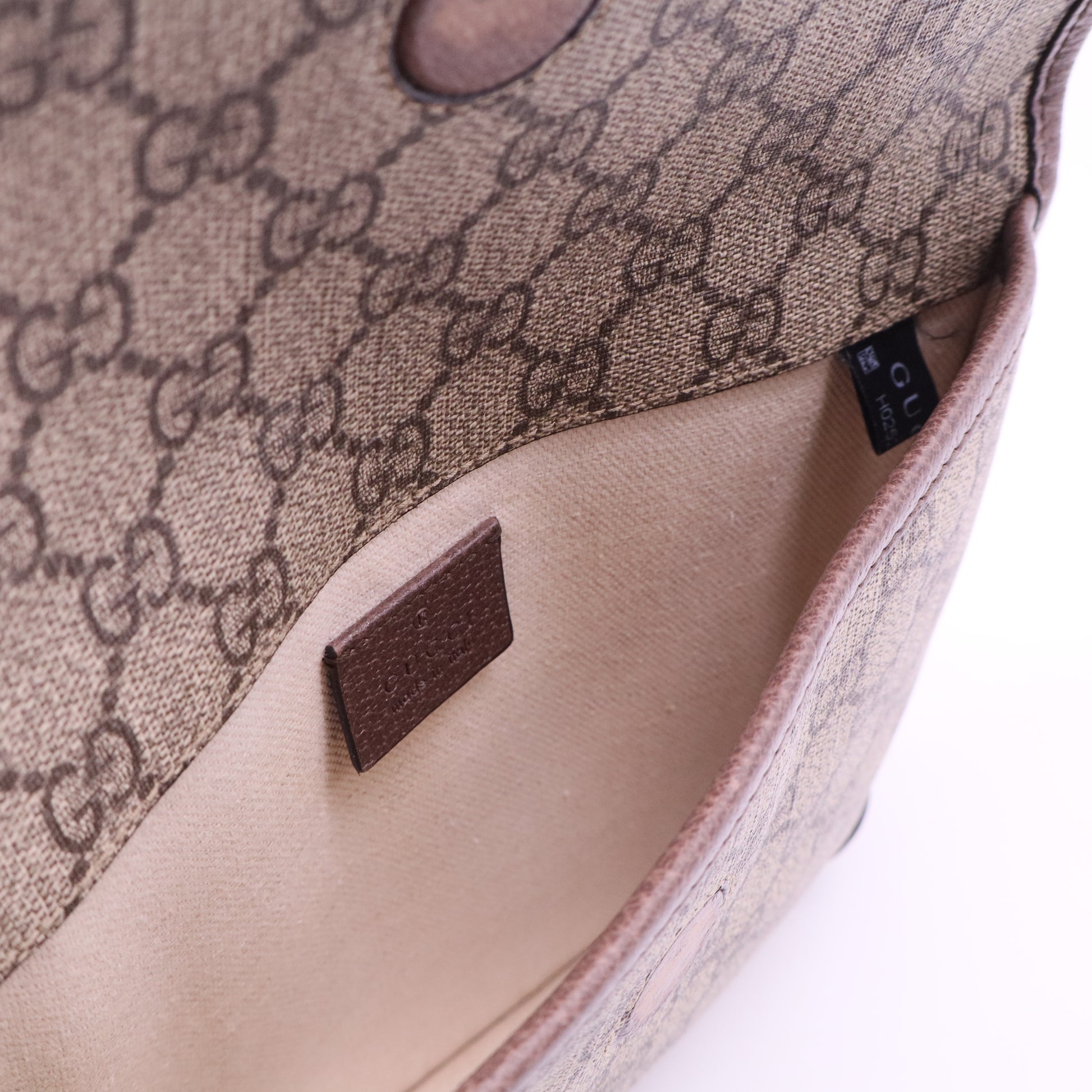 Brown GG Supreme Web Neo Vintage Belt Bag Beige