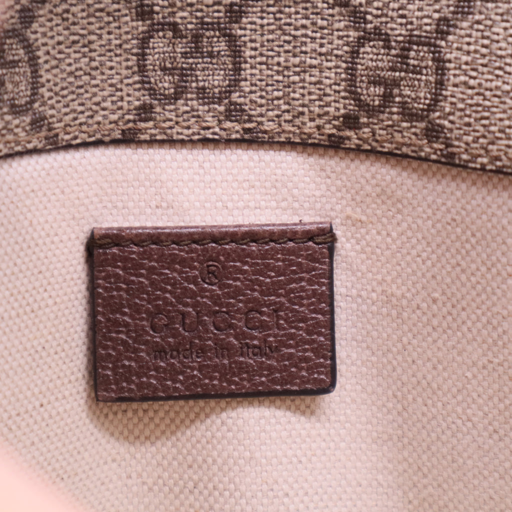 Brown GG Supreme Web Neo Vintage Belt Bag Beige