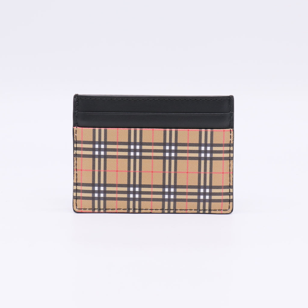 Burberry Sandon Vintage Check Leather Card Case W22590