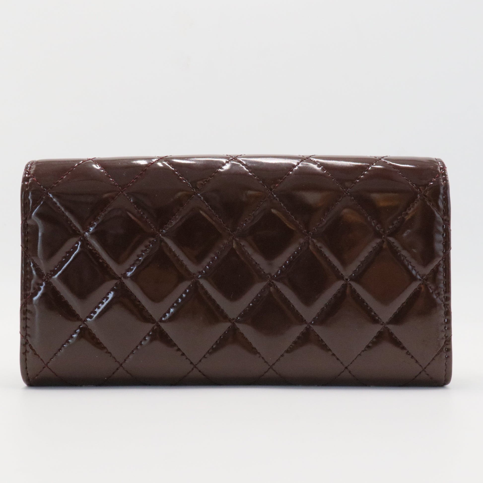 CC Brilliant Flap Wallet Quilted Patent Long