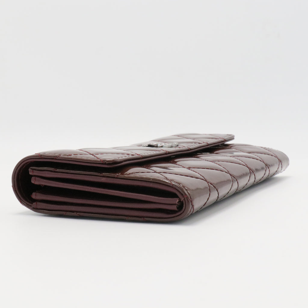 CC Brilliant Flap Wallet Quilted Patent Long