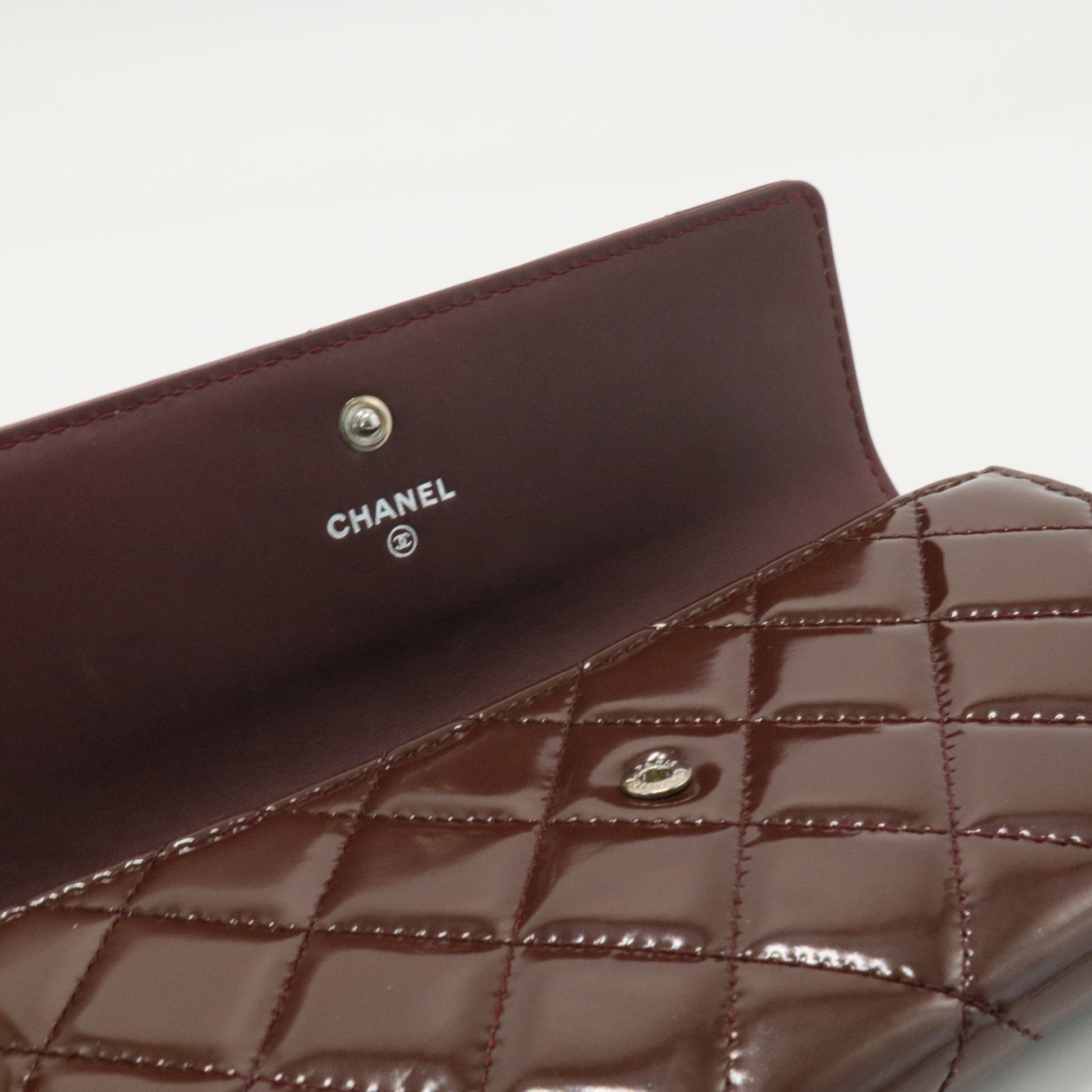 CC Brilliant Flap Wallet Quilted Patent Long