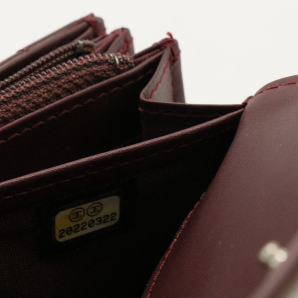 CC Brilliant Flap Wallet Quilted Patent Long