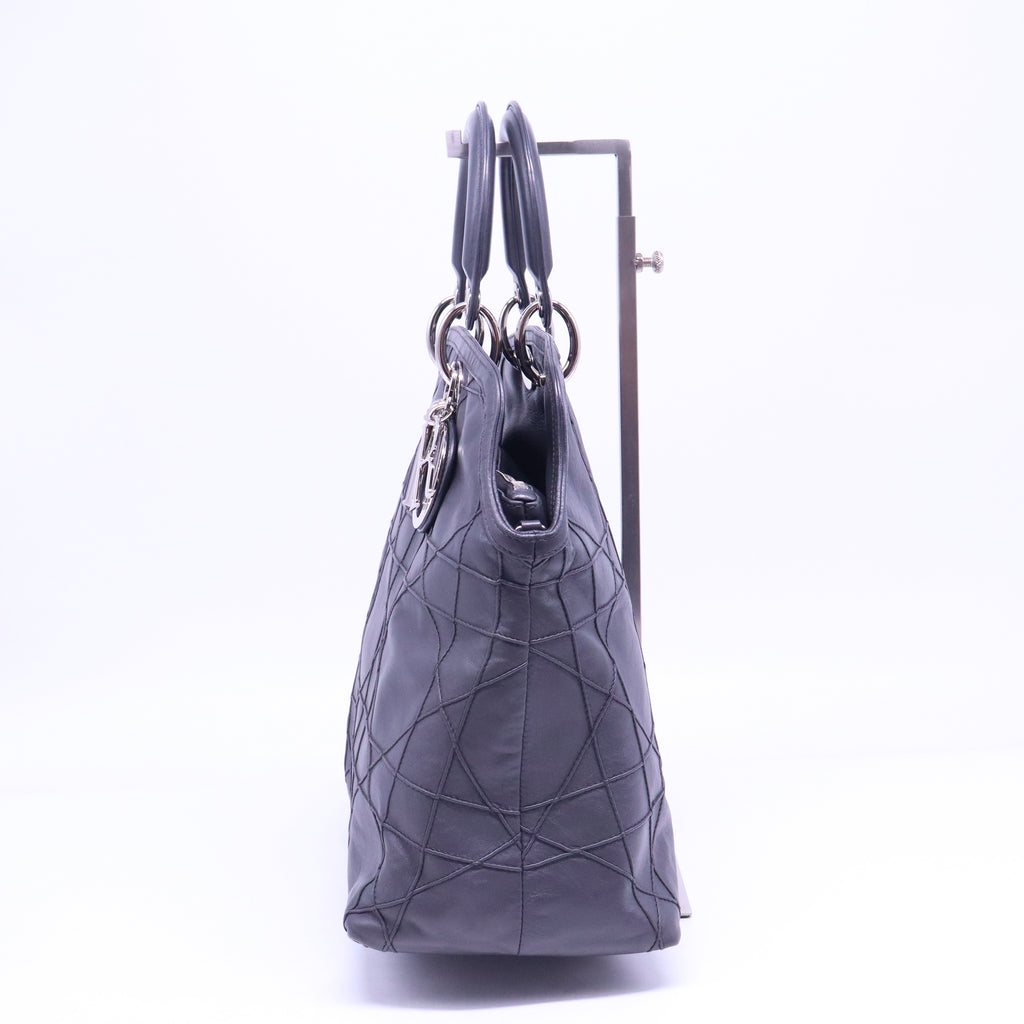 Black Cannage Quilted Lambskin Leather Granville Tote Bag