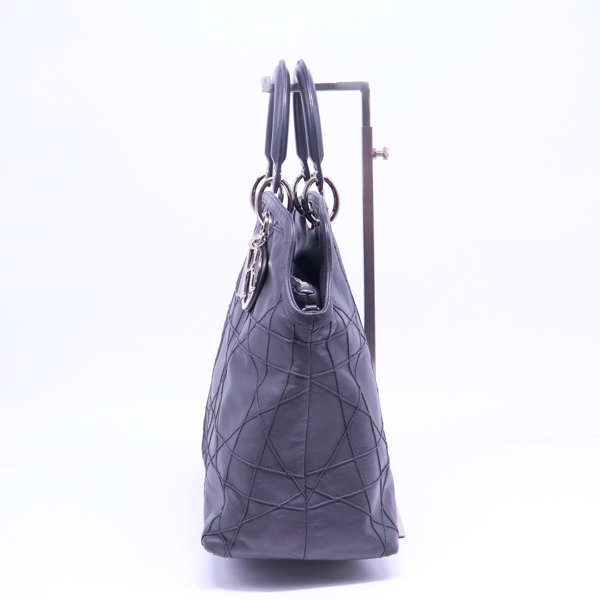Black Cannage Quilted Lambskin Leather Granville Tote Bag