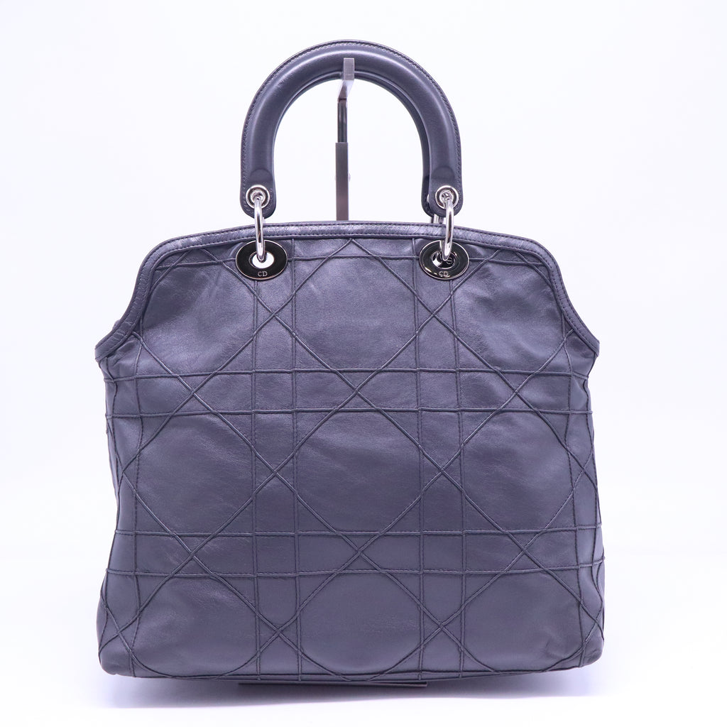 Black Cannage Quilted Lambskin Leather Granville Tote Bag