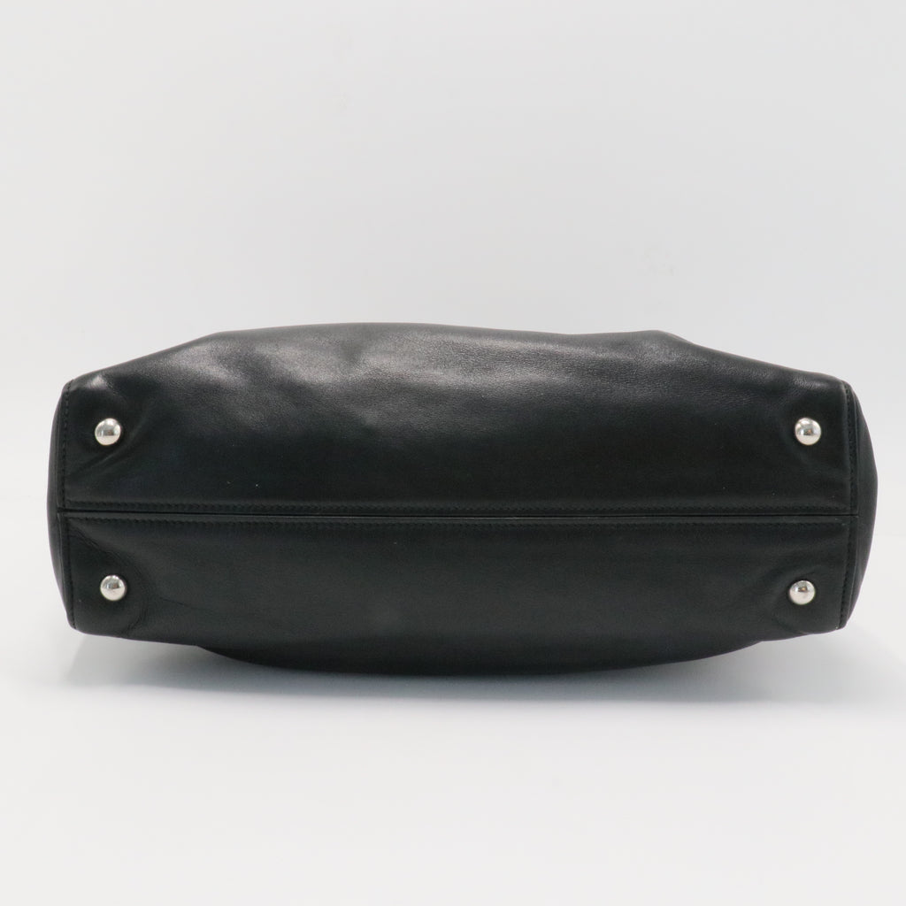 Logo Open Tote Leather Medium
