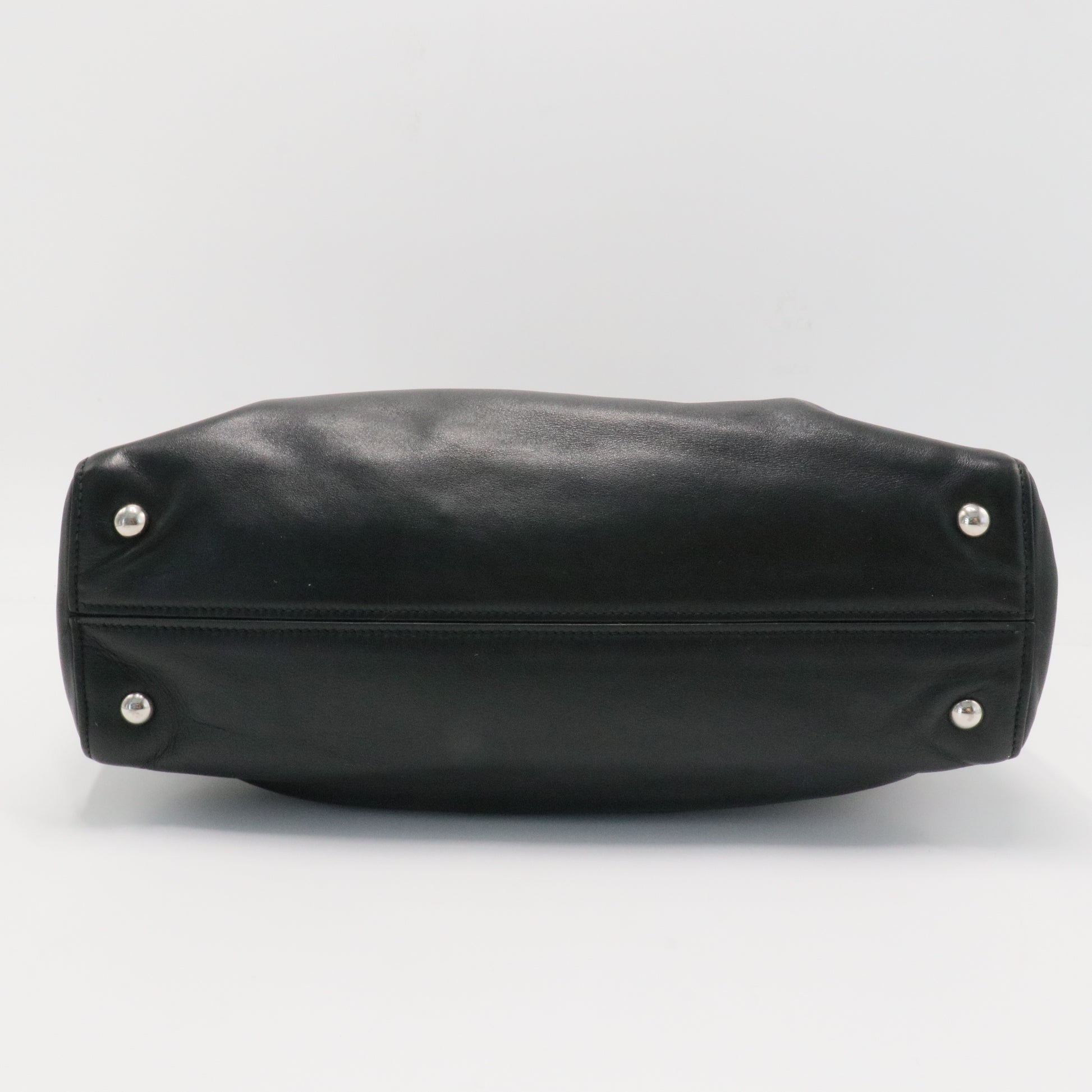 Logo Open Tote Leather Medium