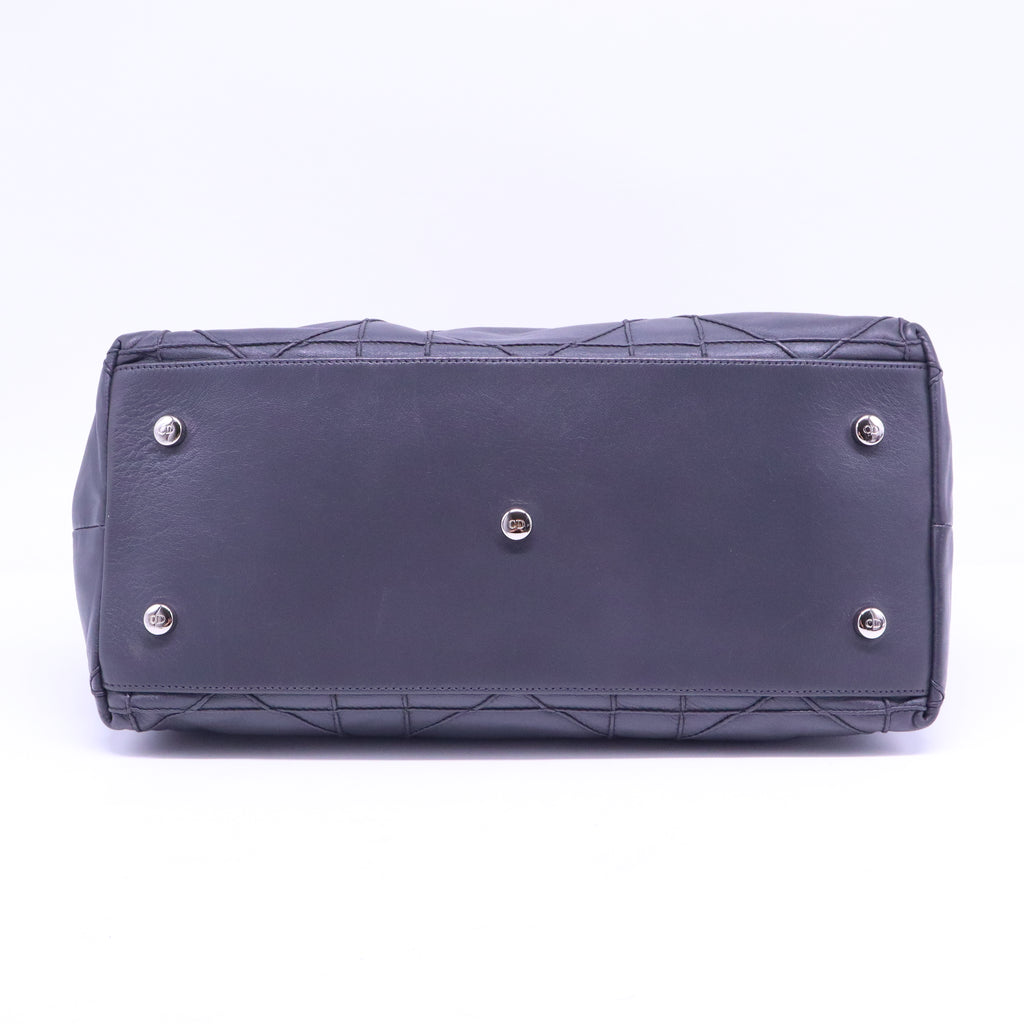 Black Cannage Quilted Lambskin Leather Granville Tote Bag