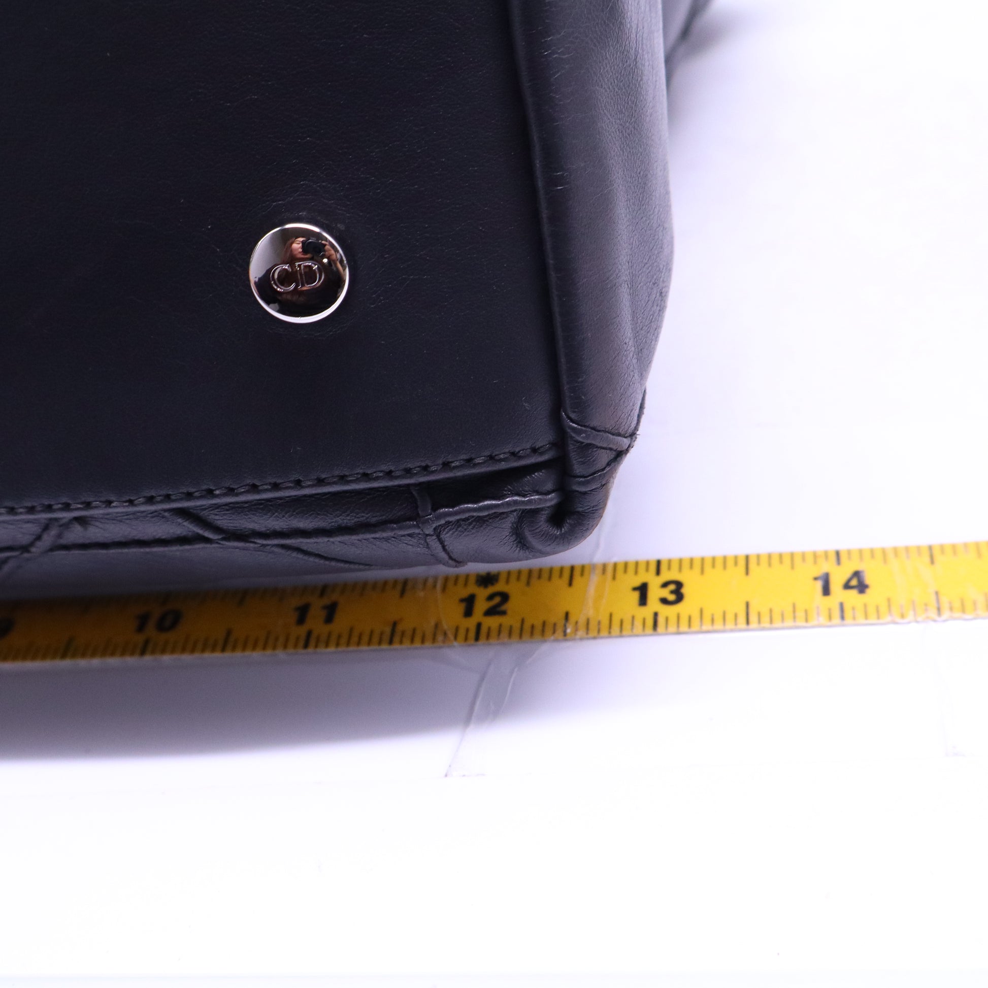 Black Cannage Quilted Lambskin Leather Granville Tote Bag