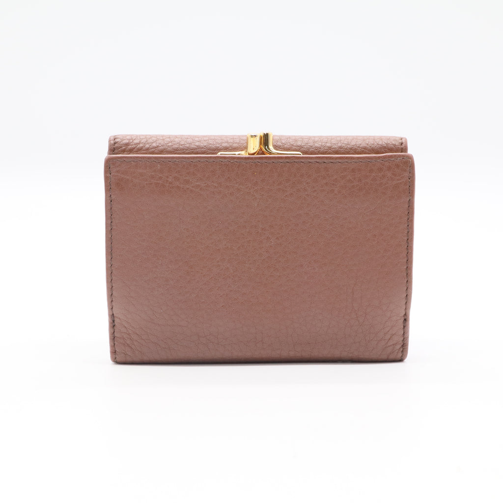 French Wallet Soft Leather Compact Twins