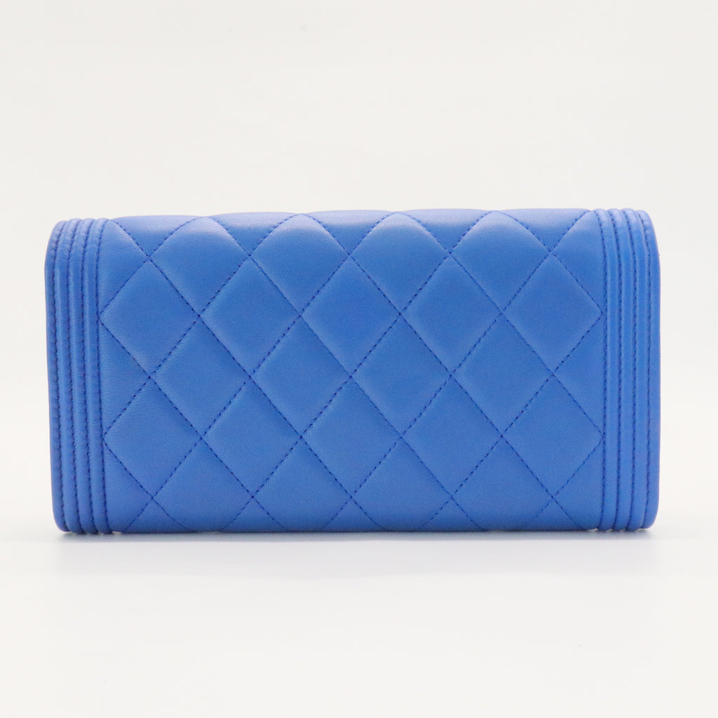 Boy Flap Wallet Quilted Lambskin Long