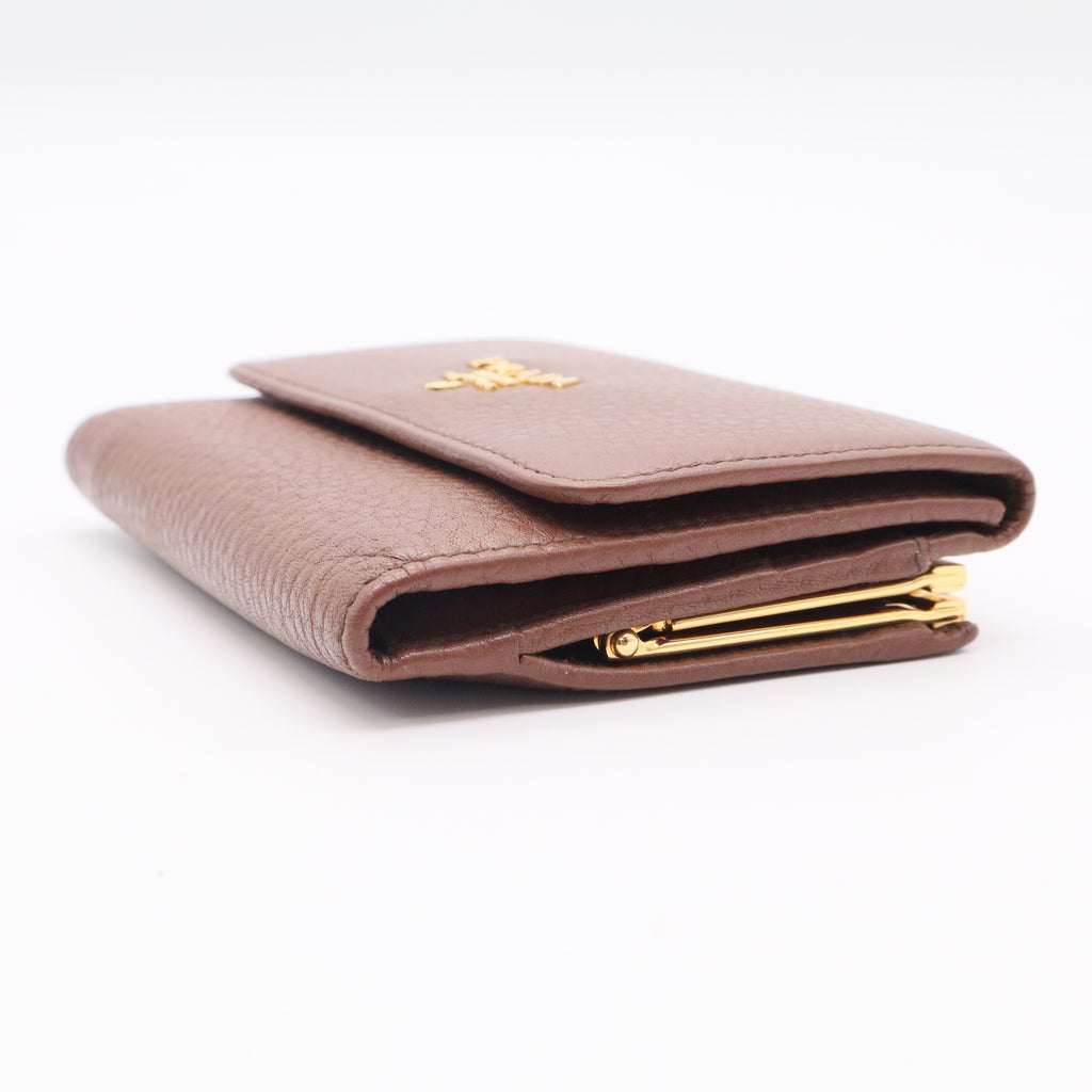 French Wallet Soft Leather Compact Twins