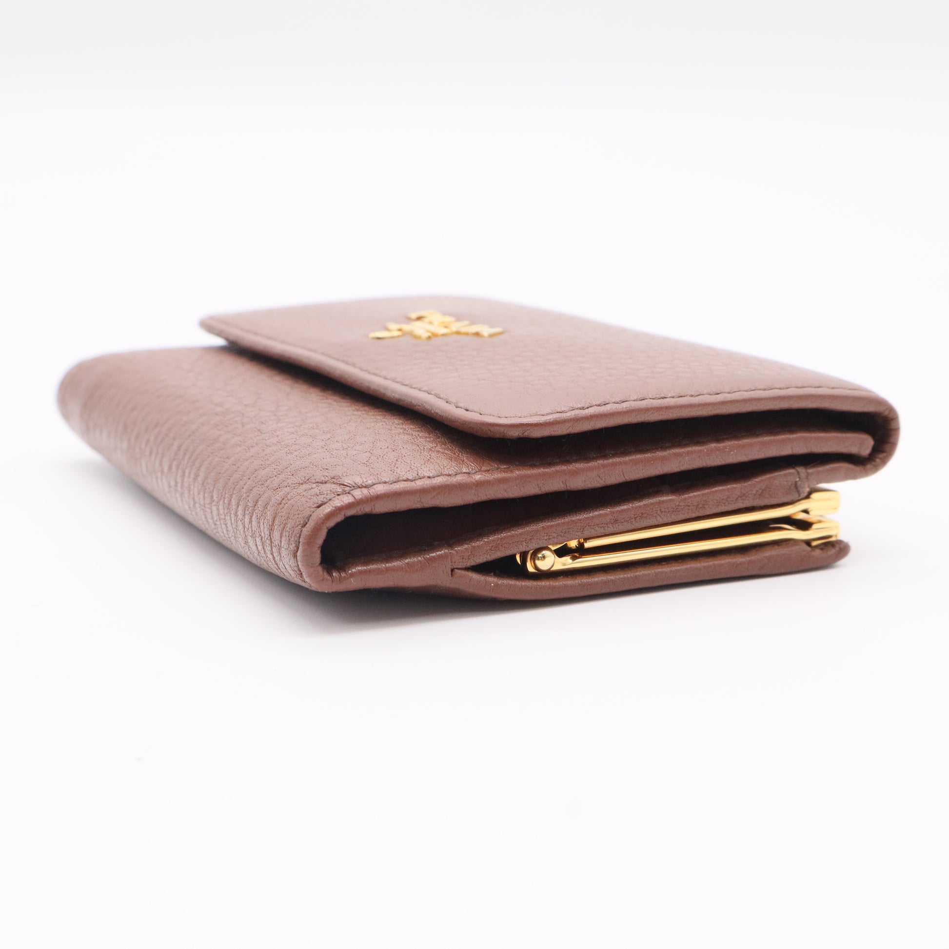 French Wallet Soft Leather Compact Twins