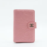 CC French Wallet Camellia Lambskin Small