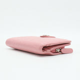 CC French Wallet Camellia Lambskin Small