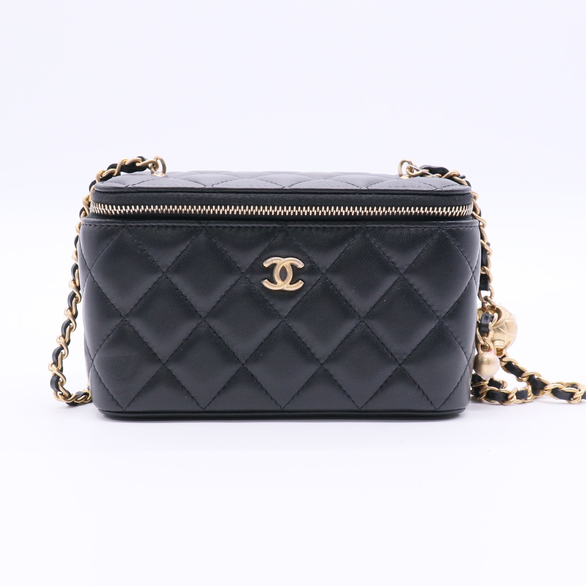 Classic Vanity Case with Chain Lambskin Small Twins