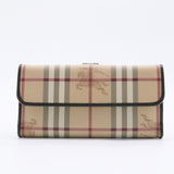 Heron Continental Flap Wallet Vintage Check Canvas Long