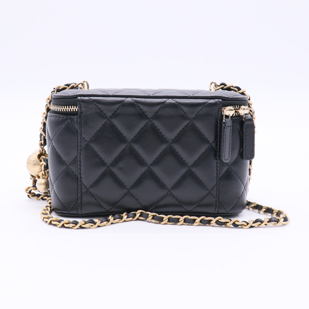 Classic Vanity Case with Chain Lambskin Small Twins