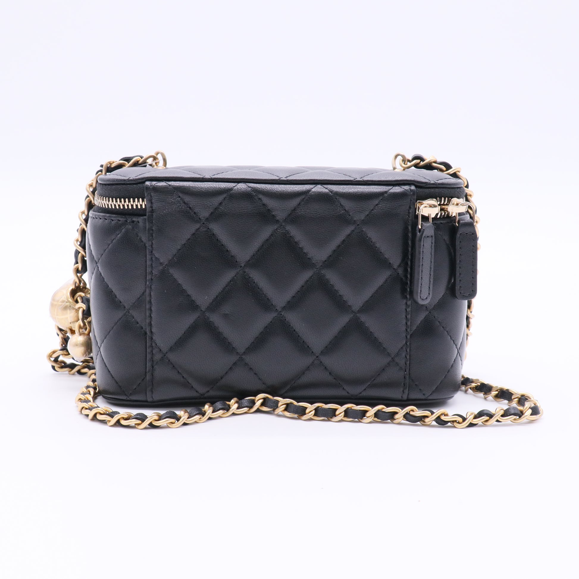 Classic Vanity Case with Chain Lambskin Small Twins