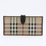 Heron Continental Flap Wallet Vintage Check Canvas Long