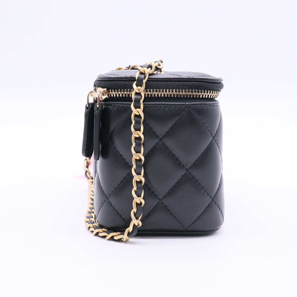 Classic Vanity Case with Chain Lambskin Small Twins