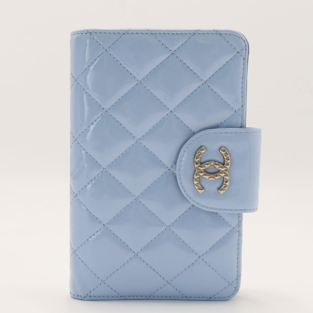 Matelasse Patent Tri-Fold Wallet