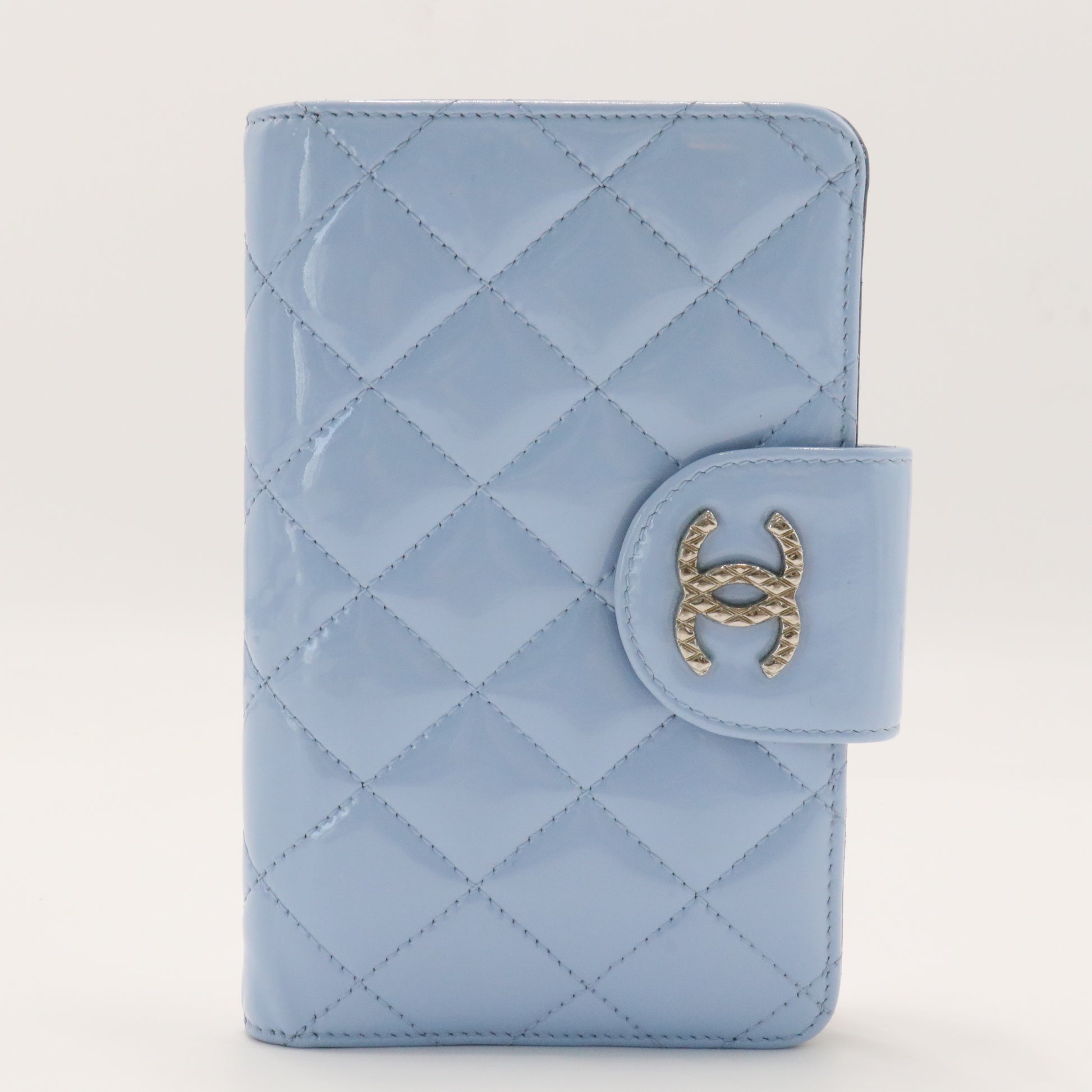 Matelasse Patent Tri-Fold Wallet