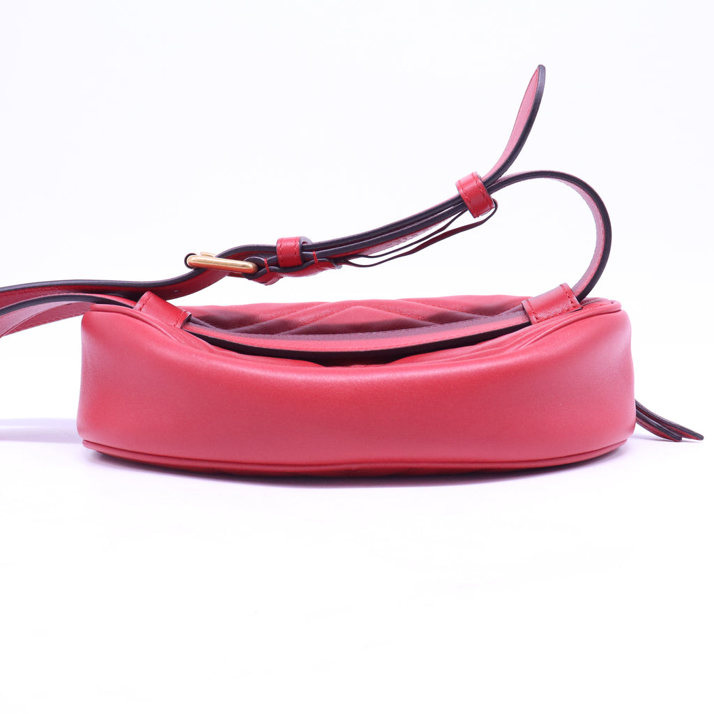 GG Marmont Matelasse Belt Bag Hibiscus Red W20719