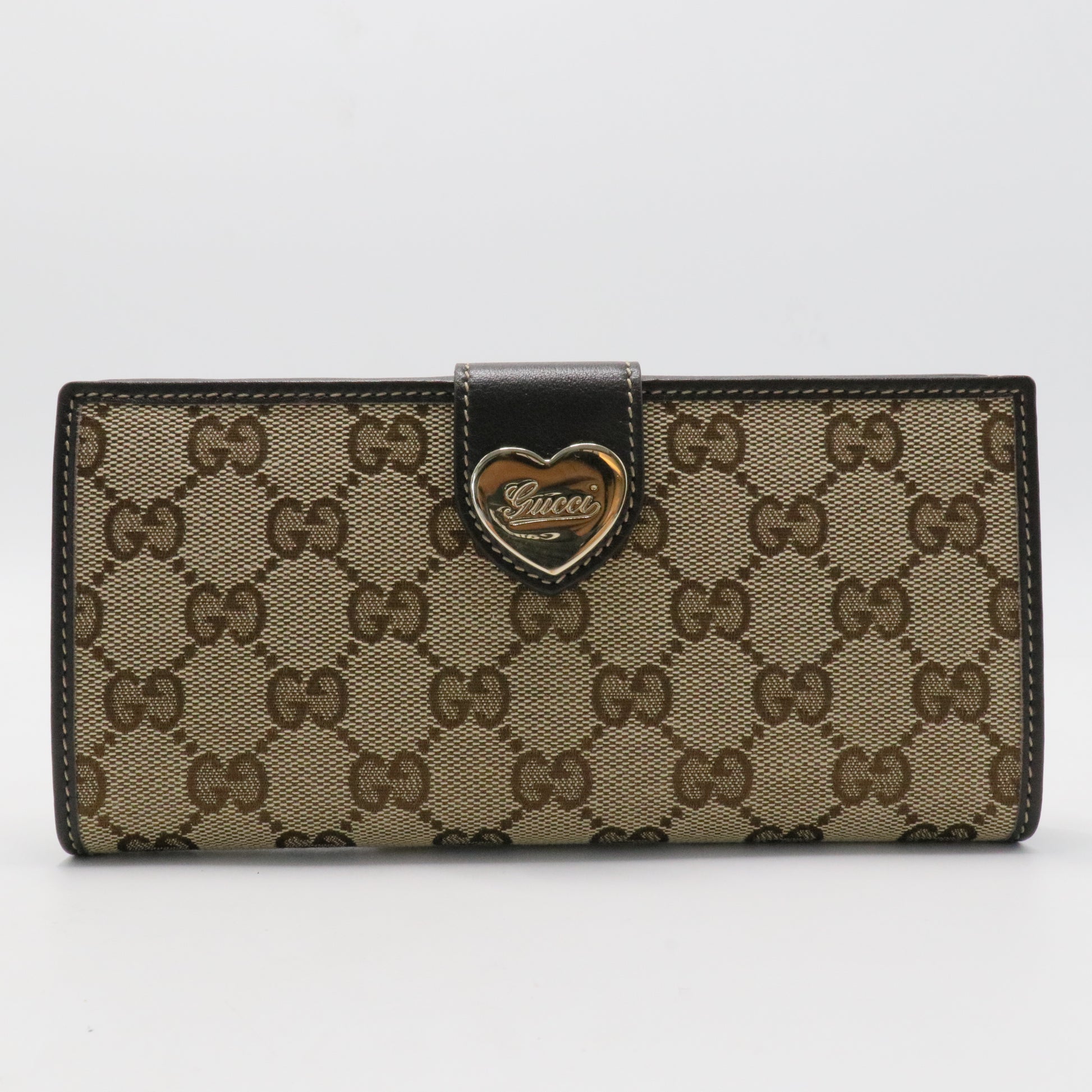 Monogram Heart Continental Wallet Brown