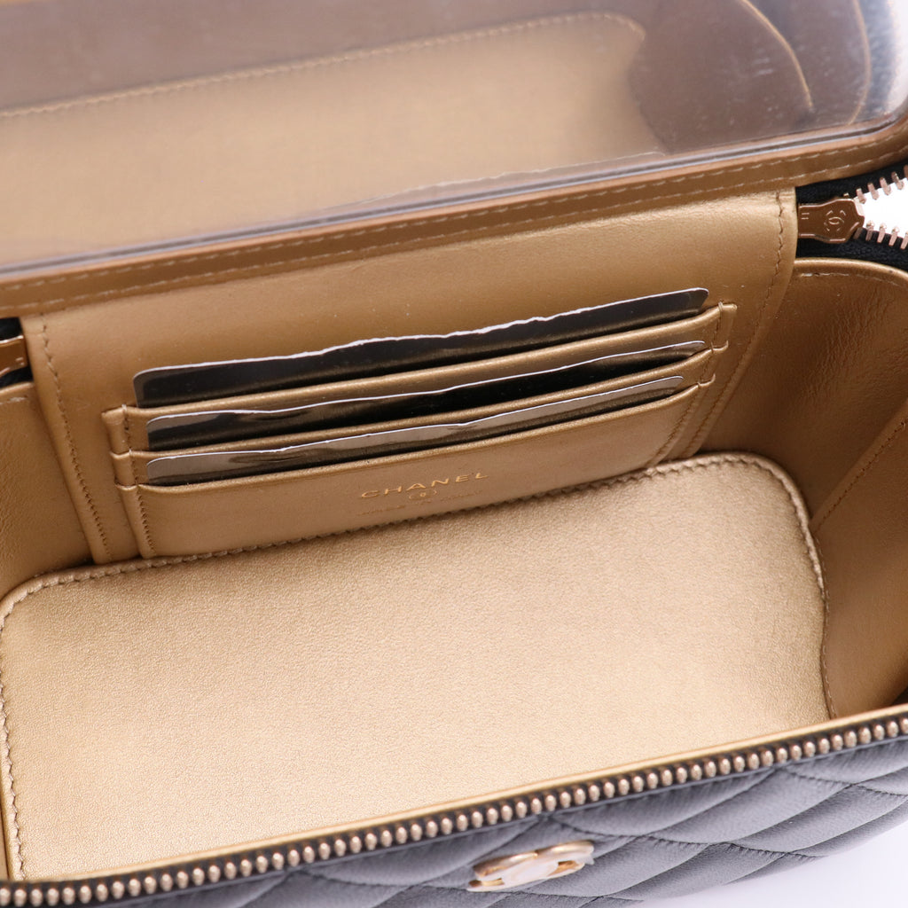 Classic Vanity Case with Chain Lambskin Small Twins