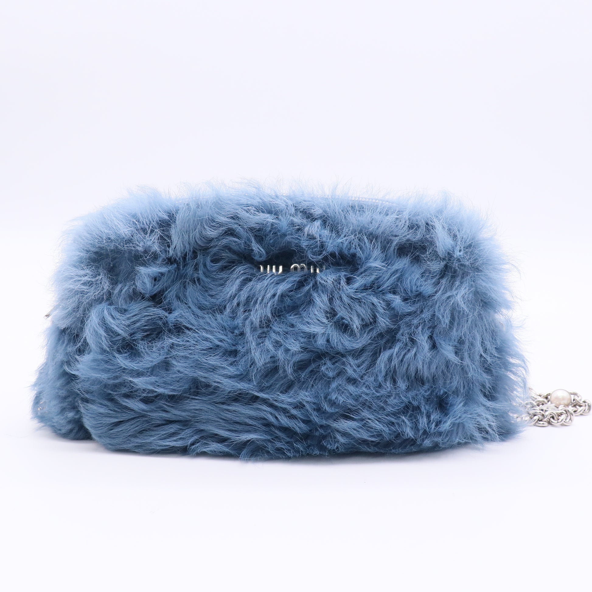 Sheep Fur Chain-Linked Shoulder Bag Twins