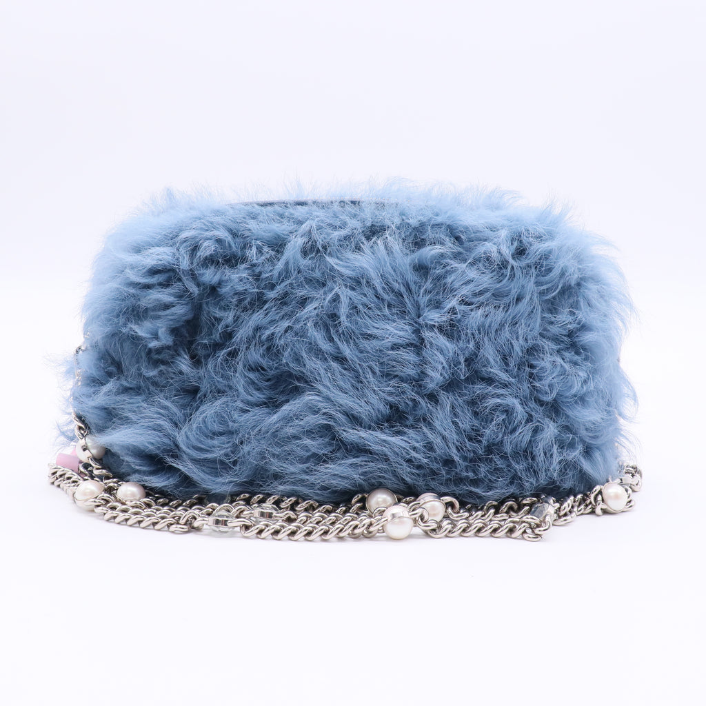 Sheep Fur Chain-Linked Shoulder Bag Twins