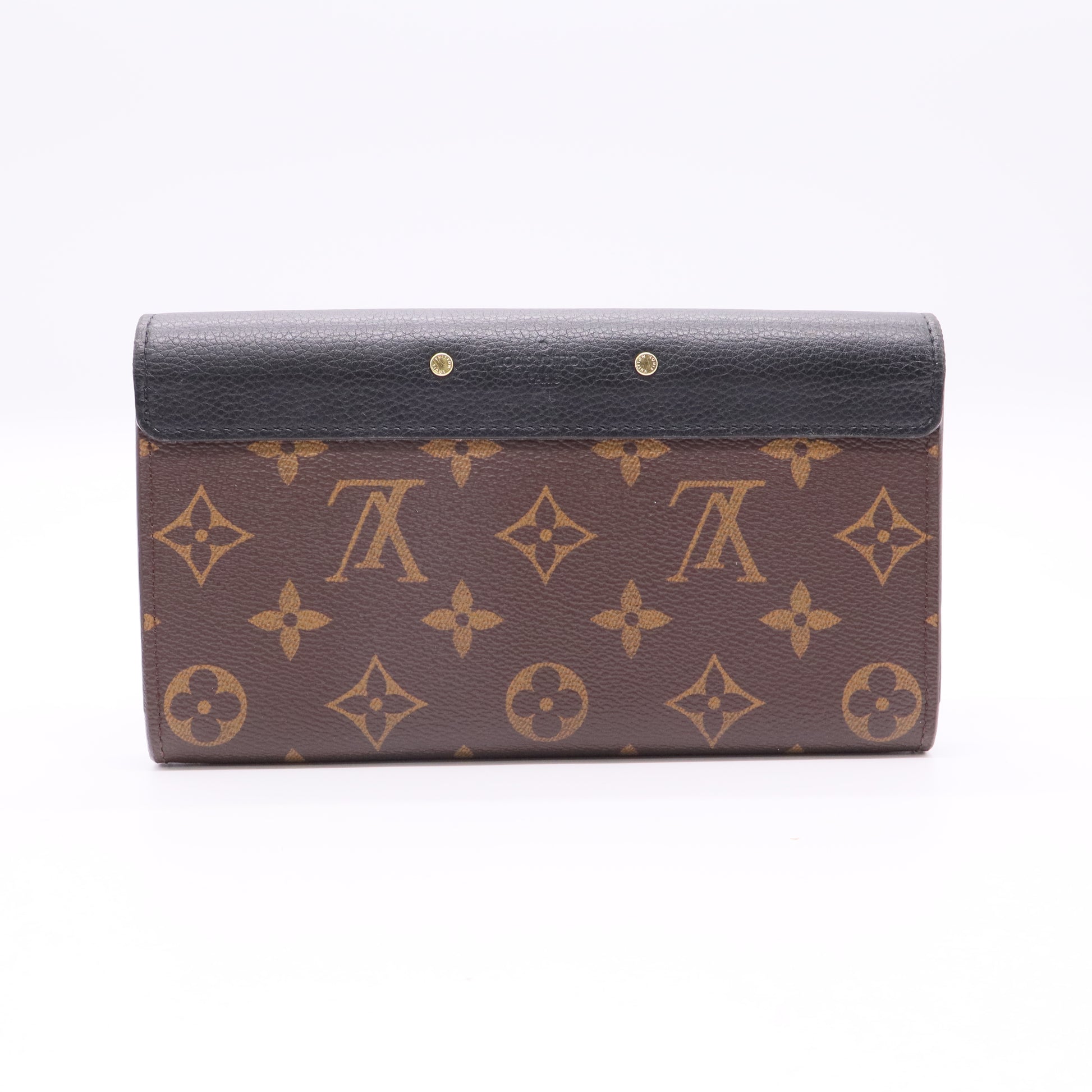 Pallas Wallet Monogram Canvas and Calfskin Twins