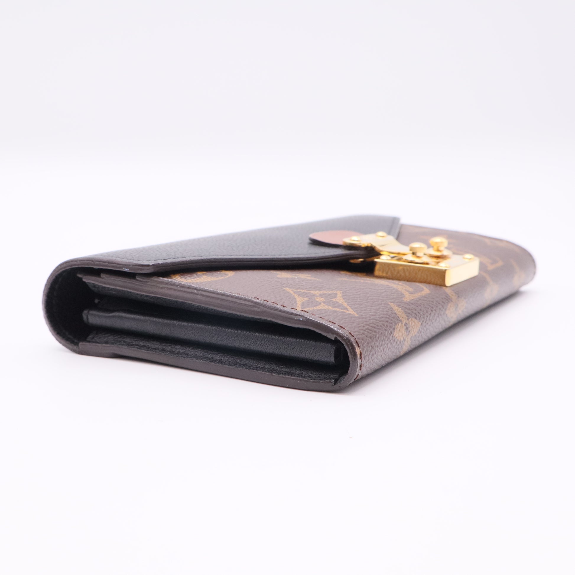 Pallas Wallet Monogram Canvas and Calfskin Twins