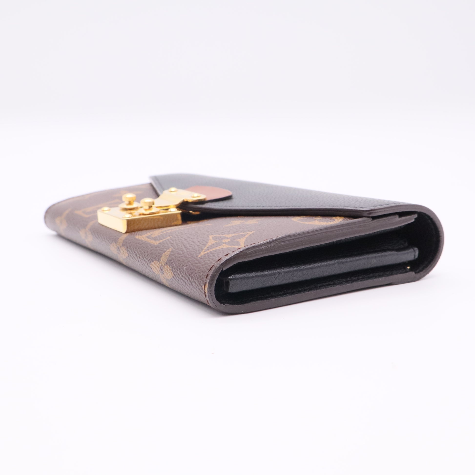 Pallas Wallet Monogram Canvas and Calfskin Twins