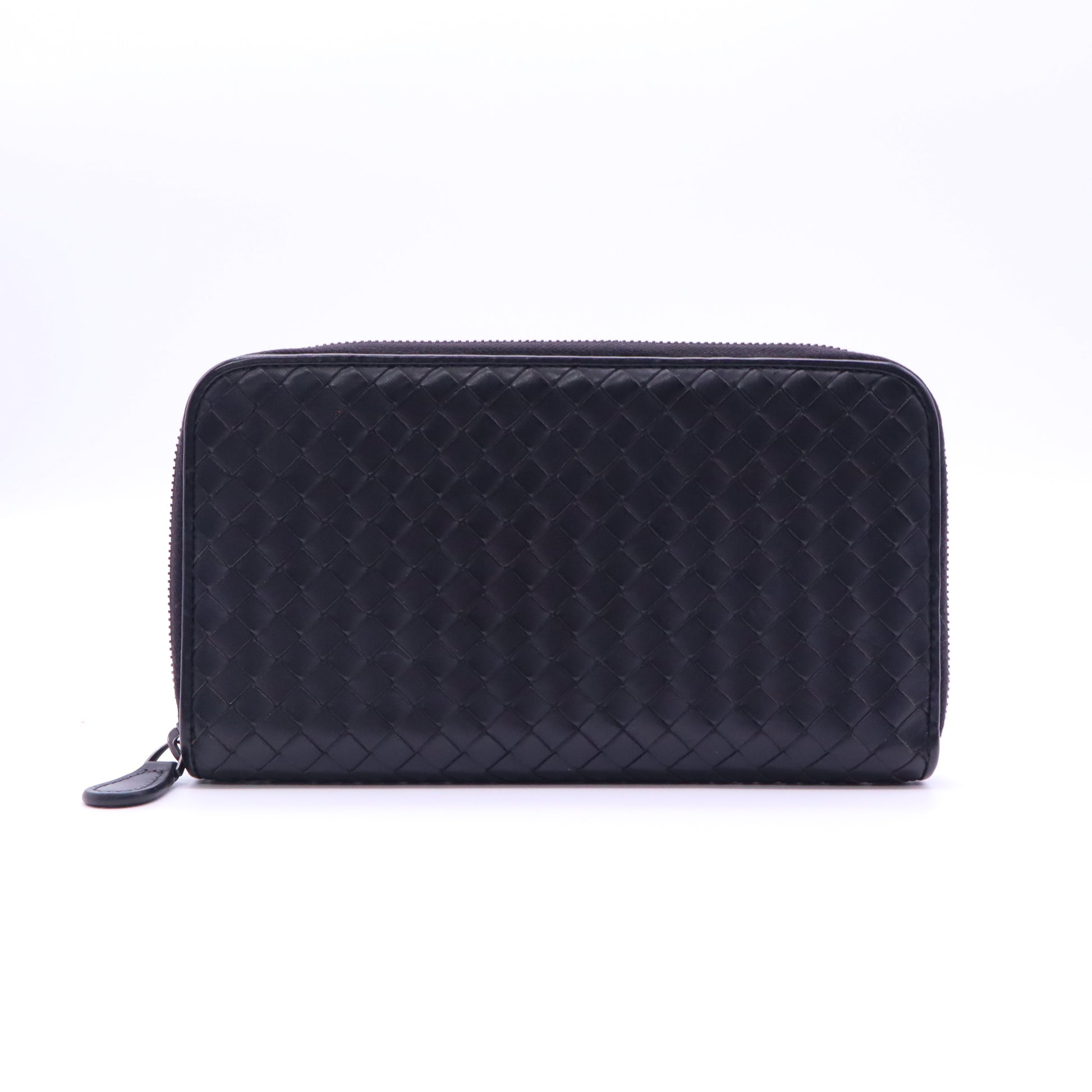 Bottega Veneta Intrecciato Leather Zip Around Wallet W21391