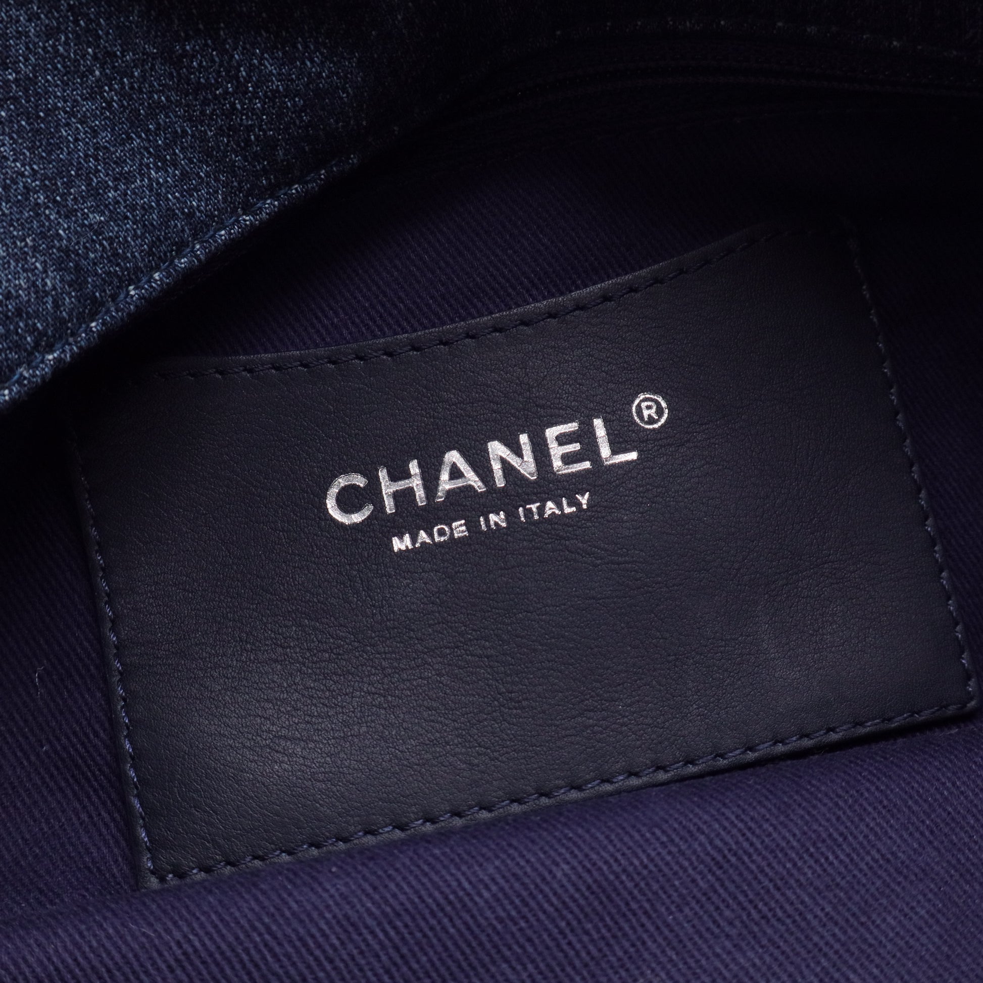 Chanel Denim Camellia Embroidered Just Mademoiselle Twins LDJ2818