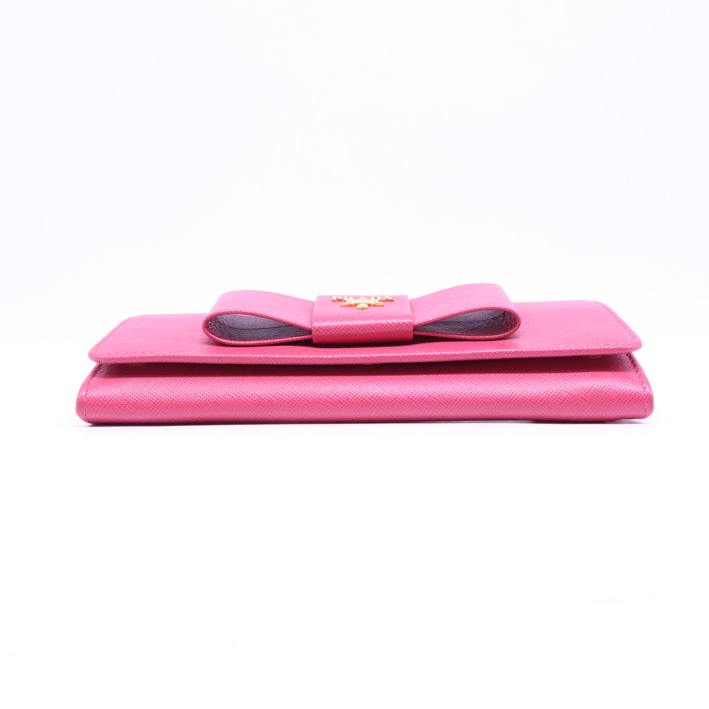 Saffiano Fiocco Bow Continental Wallet W20794
