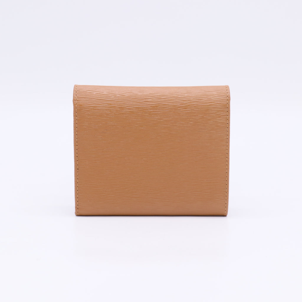 Prada Tan Vittello Move Leather Trifold Wallet W22580