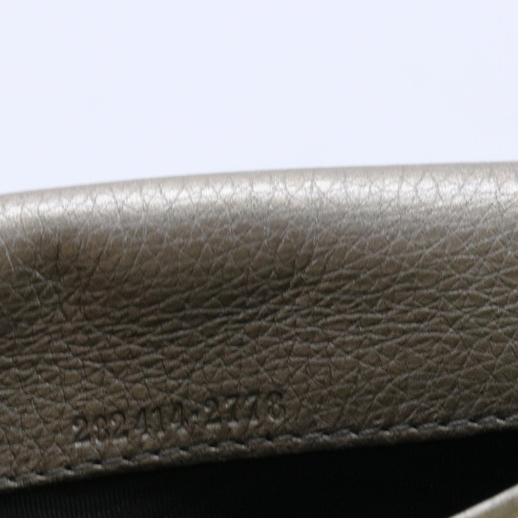 Metallic Pebbled Calfskin Soho Continental Wallet