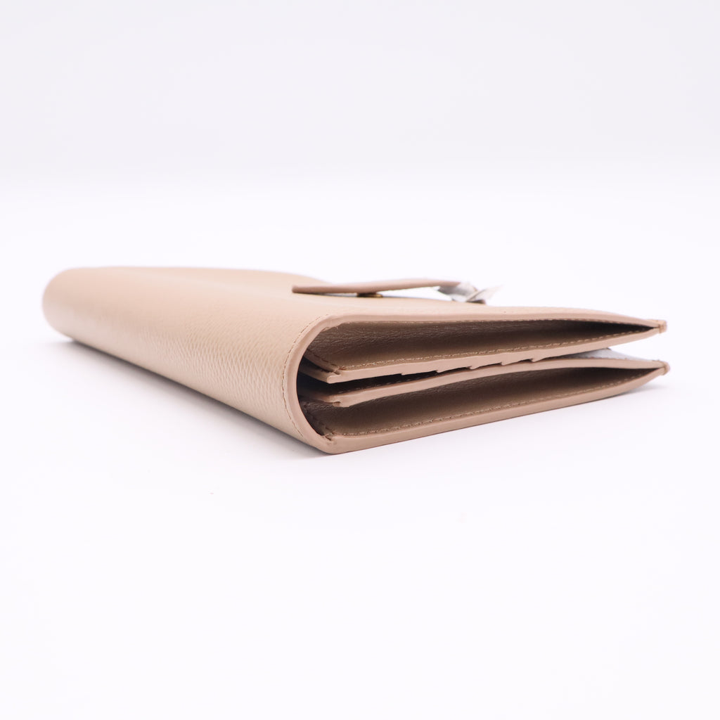 Celine Strap Wallet Grained Calfskin Twins