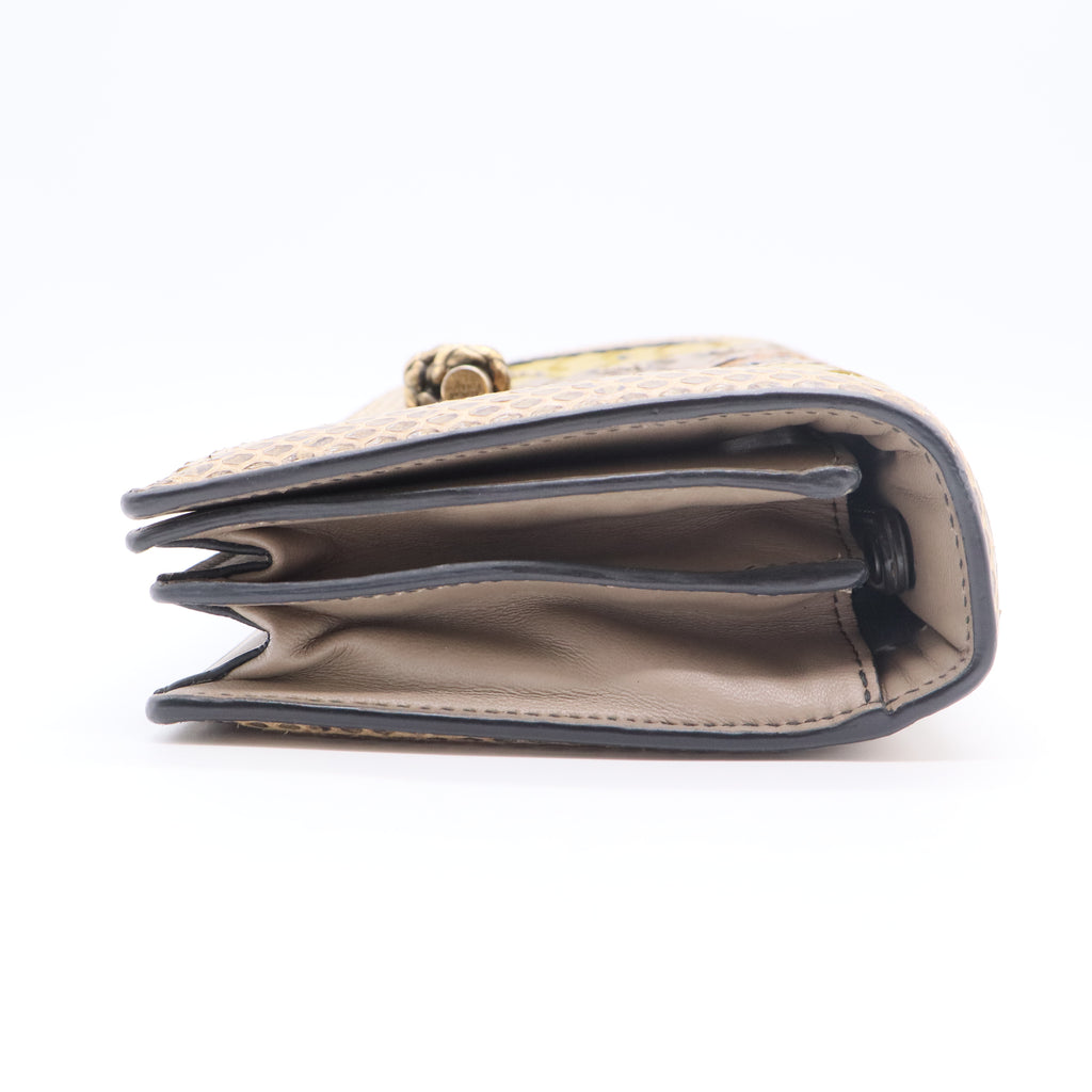 Club Stitch Olimpia Knot Flap Bag Intrecciato Nappa and Snakeskin wallet for Gisel